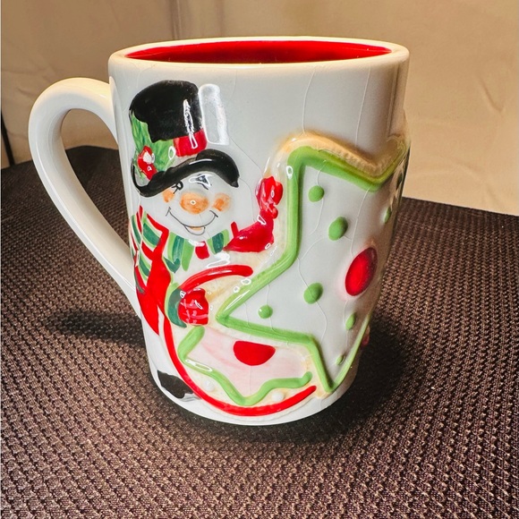 Fitz and Floyd Merry Christmas Coffee Mug Essentials Santa Cookies and Snowman - Picture 3 of 9